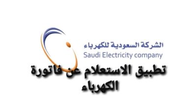 تطبيق الاستعلام عن فاتورة الكهرباء